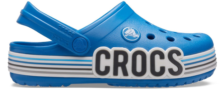 Crocband Logo Stripe Prep Blue Kids Clog - Footcourt Egypt