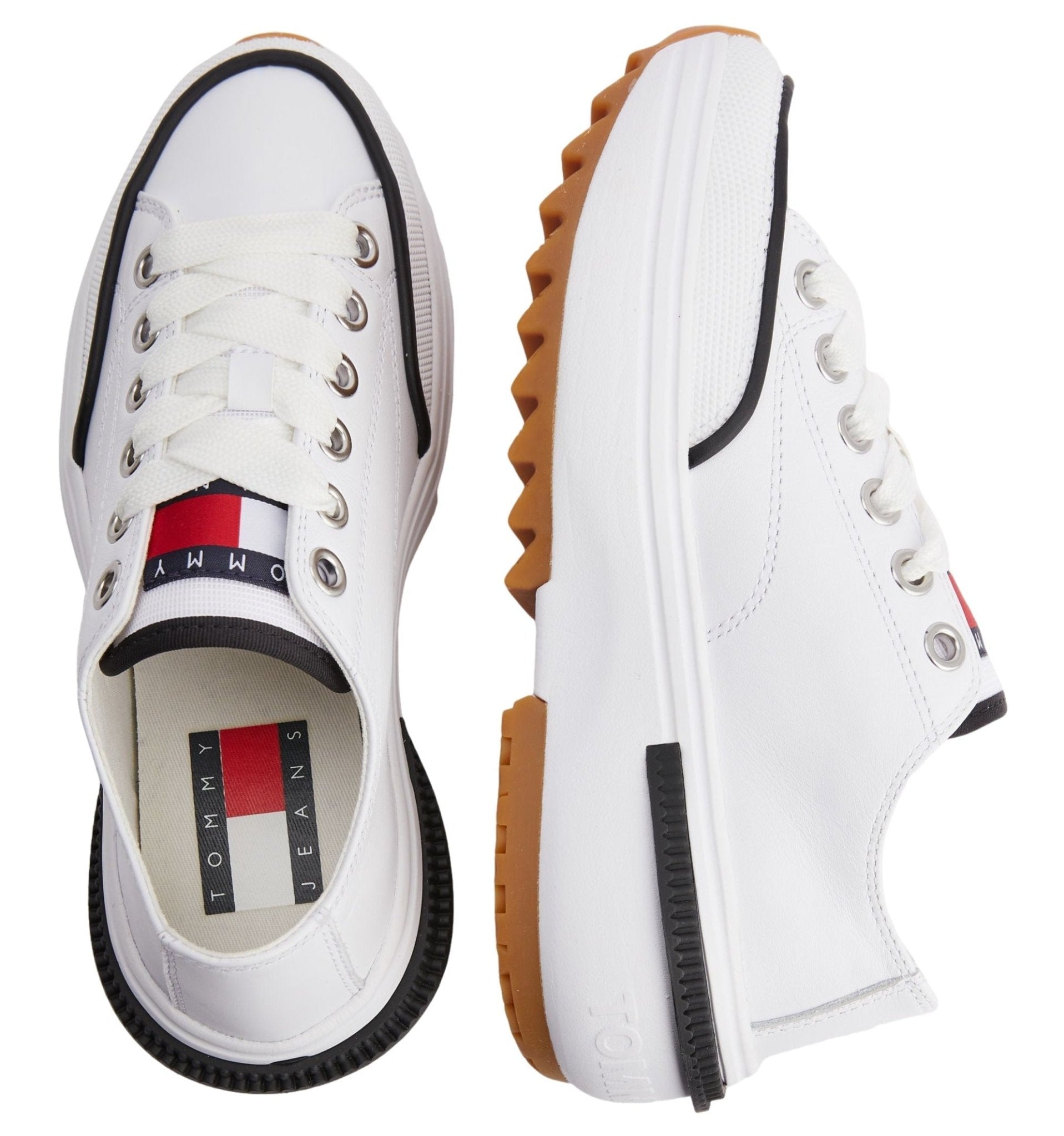 FLATFORM CLEAT LEATHER TRAINERS - Footcourt Egypt
