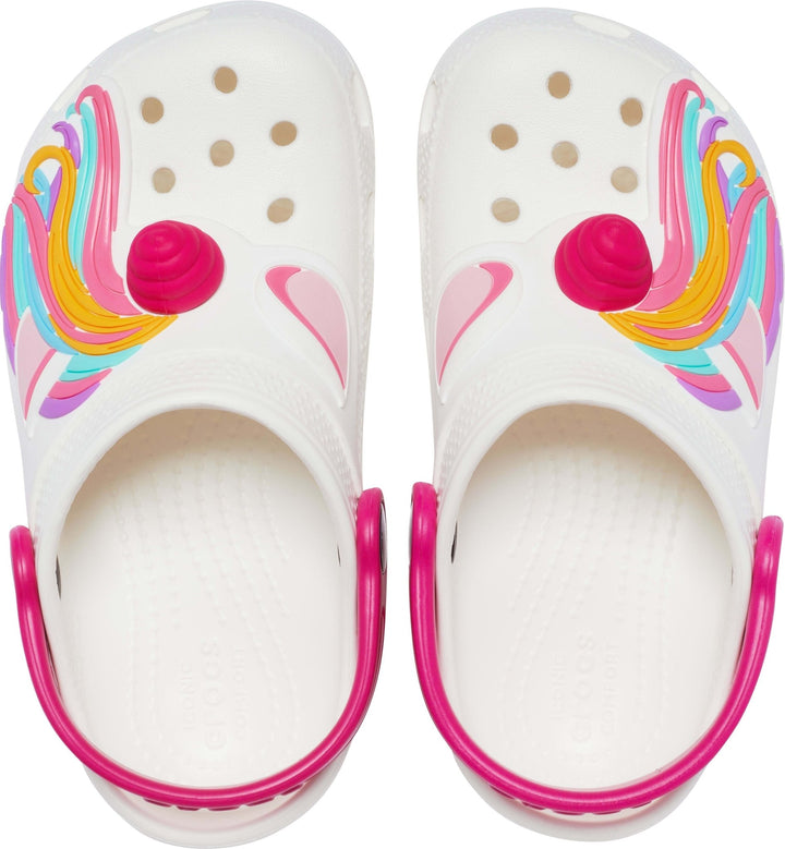 Kids' Crocs Fun Lab Classic I AM Unicorn Clog Lights - Footcourt Egypt