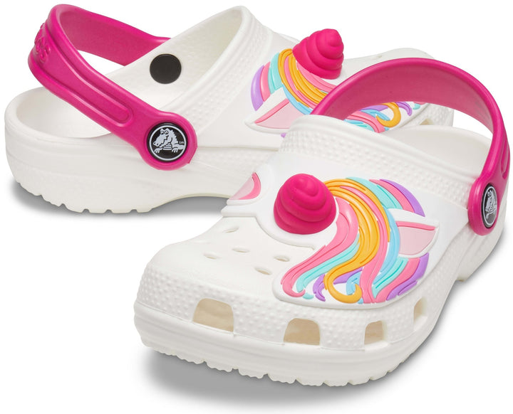 Kids' Crocs Fun Lab Classic I AM Unicorn Clog Lights - Footcourt Egypt