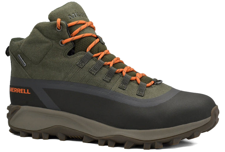 Merrell Men Thermo Snowdrift Mid Shell Waterproof Hiking Boots Leather - Footcourt Egypt