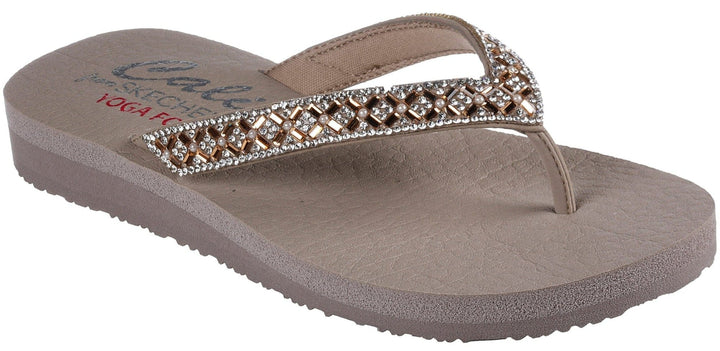 Skechers Cali Meditation Rhinestone Thong Sandals - Daisy Garden - Footcourt Egypt