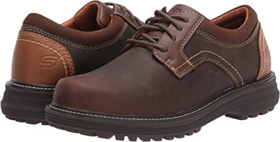 Skechers USA Men's Round Toe Lace Up Oxford - Skechers