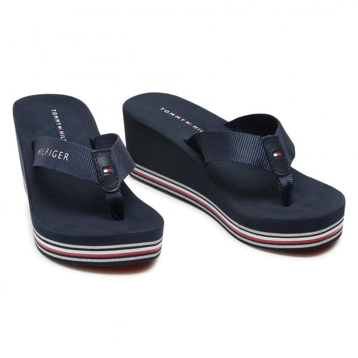 Stripes Wedge Beach Sandal - TOMMY HILFIGER