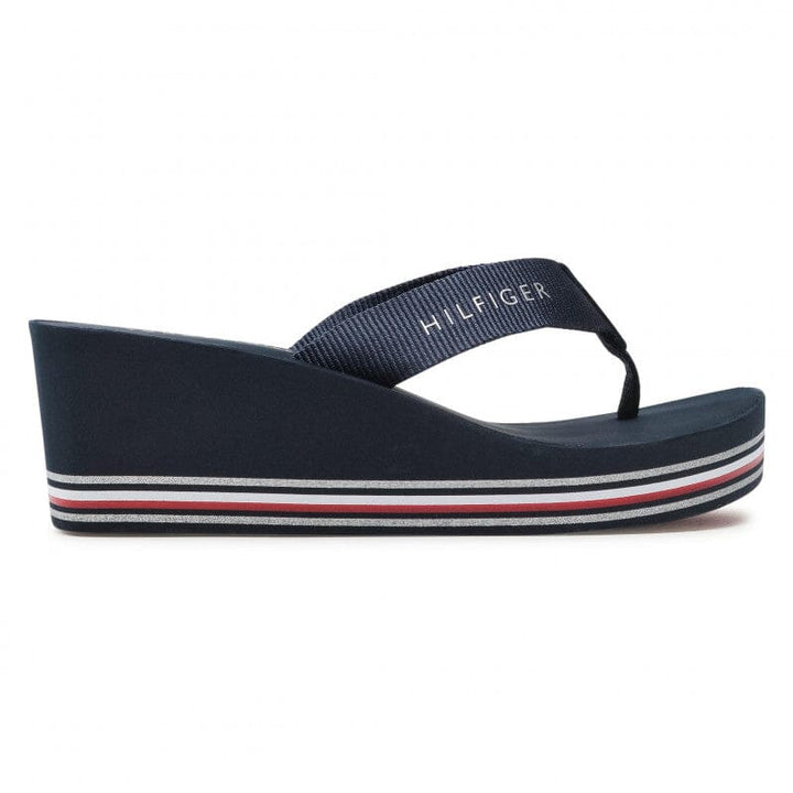 Stripes Wedge Beach Sandal - TOMMY HILFIGER