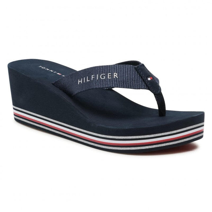 Stripes Wedge Beach Sandal - TOMMY HILFIGER