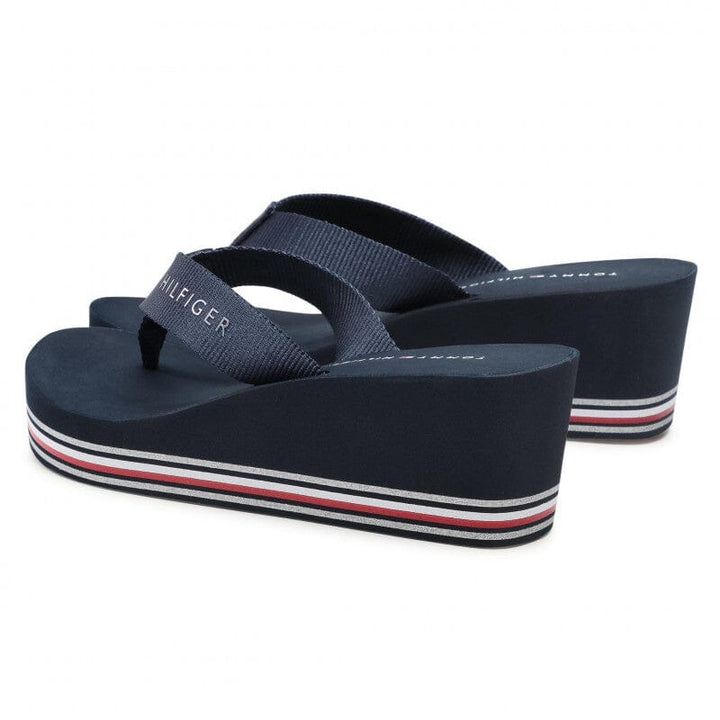 Stripes Wedge Beach Sandal - TOMMY HILFIGER