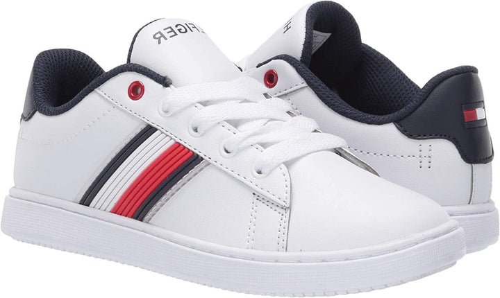 Tommy Hilfiger Unisex-Child Kids' Th Iconic Court 2.0 Sneaker - TOMMY HILFIGER