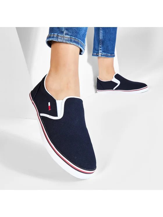 TOMMY JEANS Fabric Sneakers Essential Slip On Sneaker - Footcourt Egypt
