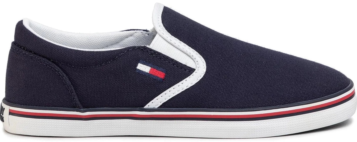 TOMMY JEANS Fabric Sneakers Essential Slip On Sneaker - Footcourt Egypt