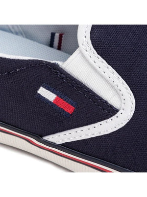 TOMMY JEANS Fabric Sneakers Essential Slip On Sneaker - Footcourt Egypt